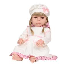 Boneca Estilo Reborn Grande Cabelo Loiro Com Itens - Cegonha Reborn Do