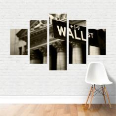 Quadro Cidades Placa Wall Street Manhattan New York Canvas