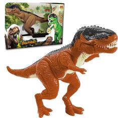 Boneco Dinossauro Tiranossauro Rex Com Som E Luz Crianças Dm Toys, Mar