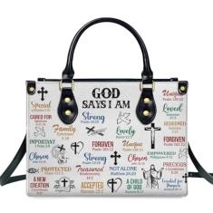 Jesuspirit Bolsas de couro femininas - Bolsas bíblicas, bolsa religiosa - presentes cristãos para mulheres, Multi, Large