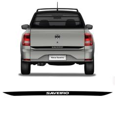 Faixa Saveiro G7 2017/2020 Adesivo Tampa Traseira Preto - SPORTINOX