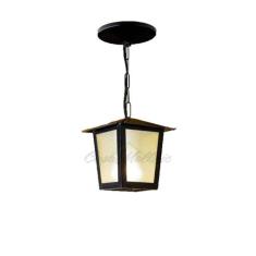 Pendente Colonial Quadrado Pequeno Ideal Iluminação L-2-C Preta