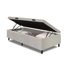 Cama Box Com Baú Solteiro 0,88m com 41cm de Altura Prince Branco
