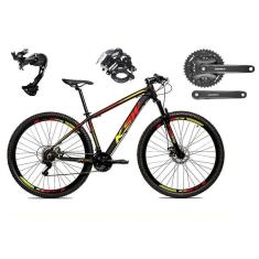 Bicicleta Aro 29 Ksw Xlt 27v K7 Câmbio Shimano Alívio Freios a Disco Hidráulicos Suspensão com Trava-Unissex