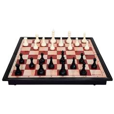 Jogo de Tabuleiro Xadrez Dama Dado Pequeno ELJ09001 - Redstar Sport