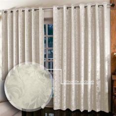 Kit 2 Cortina Jacquard 3 x 2,5 m  e 2 x 1,8m  Admirare, Champagne