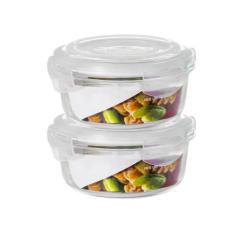 Conjunto 2 Potes 950Ml Vidro Hermético Mantimentos Marmita - Quality H