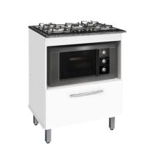 Balcão gabinete para cooktop de 5 bocas e para forno elét. bur 01 port