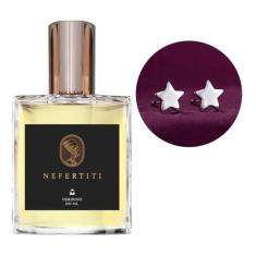 Perfume Feminino Nefertiti + Brinco Prata Estrela - Essência Do Brasil
