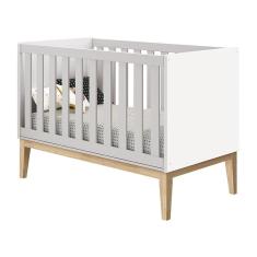 Berço Americano New Classic Branco Madeira Natural – Reller