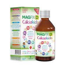 Magfix Cálcio Kids 240ml - Cálcio, Zinco e vitaminas D3, B6, B12, e C para crianças, sabor frutas vermelhas, auxilia na formação e manutenção de ossos e dentes
