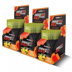 Kit 3X Energy Pro Gel Black 10 Sachês - Abacaxi Com Hortelã
