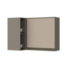 Armário de Cozinha Modulado Canto Reto Connect 1 Porta Duna/Cristal - 