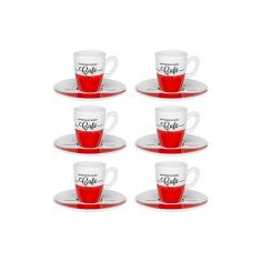Conjunto De Café Expresso Cafeína 75ml 12pçs - Oxford