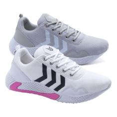Combo 2 Tênis Super Leve E Macio Original - Dix, 37, Cinza, Branco