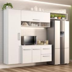 Armário de Cozinha Compacta Lua 4 Portas 2 Gavetas - Tonielque Móveis,