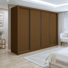 Guarda Roupa Casal Premium Nápoli 242cm 4 Portas 4 Gavetas Yescasa