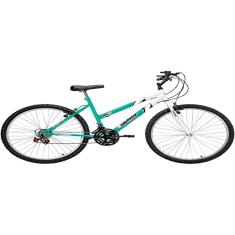 Bicicleta de Passeio Ultra Bikes Esporte Bicolor Aro 26 Reforçada Freio V-Brake – 18 Marchas Verde Anis/Branco