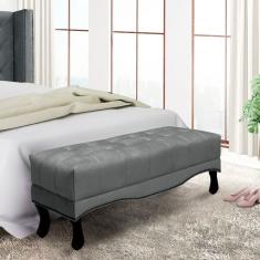 Recamier Vicenza Veludo Cinza 160 cm