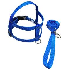 Coleira peitoral de nylon azul nº 2 para cães de médio porte