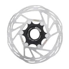 BUCKLOS IIIPRO Rotor de Freio a Disco de Bloqueio de Bicicleta 140mm 160mm 180mm 203mm, Mountain Bike Road Bike MTB Aço Inoxidável Bloqueio Central Rotores de Freios de Bicicleta para E-Bike/BMX (Preto)..