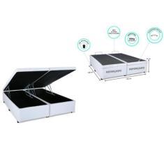 Cama Box Baú Queen Bipartida 158x198 ( Reforçada) - Jadmax, Corino Bra