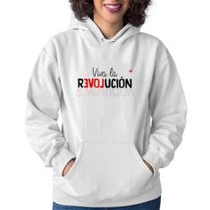 Moletom Feminino Viva la Revolución - Foca na Moda, Branco, M
