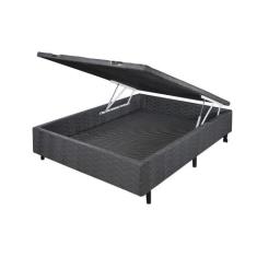 Cama Box Bau Viuvo Poliester(1.28X1.88) - GENKI KENKO, CINZA
