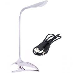Luminária De Mesa Sem Fio Touch Screen 18 Leds Com Garra