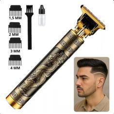 Máquina de Cortar Cabelo e Barba  Dragão Dourado, Sem Fio, Recarregáve
