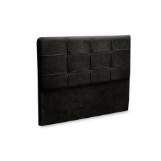 Cabeceira London 1,40 Suede Amassado Preto - JS Móveis