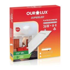 Plafon de Embutir Led Quadrado 36W 6400K 03203 Ourolux
