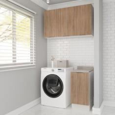 Lavanderia Modulada 2 Peças 1 Armário Aéreo 3 Portas 1 Balcão Ipanema 