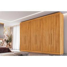 Guarda Roupa Casal Ripado 6 Portas 6 Gavetas - Potente-peroba - Móveis Europa