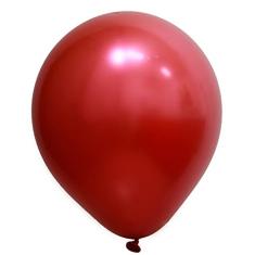 Balão Cromado Vermelho - 9 polegadas - 25 Unidades