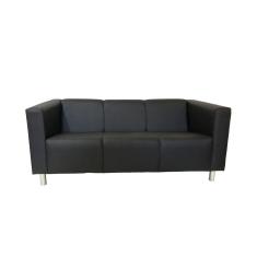 Sofá Nilo Sala Recepção 3 Lugares - Preto