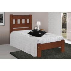 Cama Solteirão (Solteiro Extra) Madri de Madeira Maciça Angelim Pedra/Tauari
