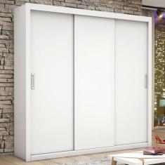 Guarda-Roupa Casal Bahia 3 Portas 4 Gavetas Branco  Carioca Móveis, Ca
