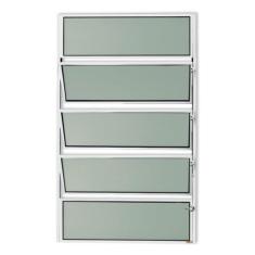 Janela de Alumínio Basculante 100x80cm Vidro Mini Boreal Master Brimak