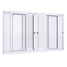 Janela de Correr Alumínio 6 Folhas Lucasa Eccellente 100x200cm