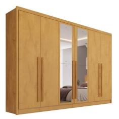 Guarda Roupa Valência 6 Portas 6 Gavetas Espelhado MDF - MadeMarcs - M