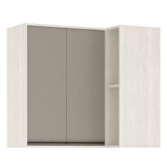 Armário Aéreo Canto Reto De Cozinha 95cm 2pt 4 Prateleiras - LUCIANE M