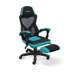 Cadeira Gamer Escritório Com Inclinação Preto Com Verde - Vinik