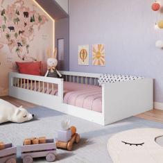 Cama Montessoriana Solteiro Affetto Branco - Completa Móveis