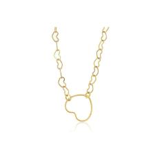 Pulseira De Corrente De Coracoes Folheado Em Ouro 18k