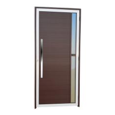 Porta Lambril Visione Com Puxador Super 210cm X 100cm Brimak Mix Corten