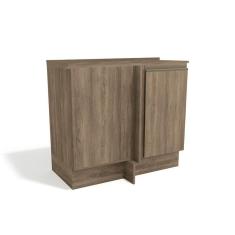 Balcão De Cozinha Modulado Canto Reto Maxxi G748 1 Porta C/ Tampo Nogal - Kappesberg