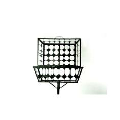 Lixeira de Rua Modelo Tela Moeda Retangular 60cm com Tampa