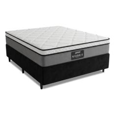 Cama Box Casal Queen Colchão Gazin Maximus Molas Ensacadas 158x198x62c