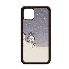 Capa de Natal com boneco de neve e flocos de neve para iPhone 11 Pro Max para Apple Mobile Case